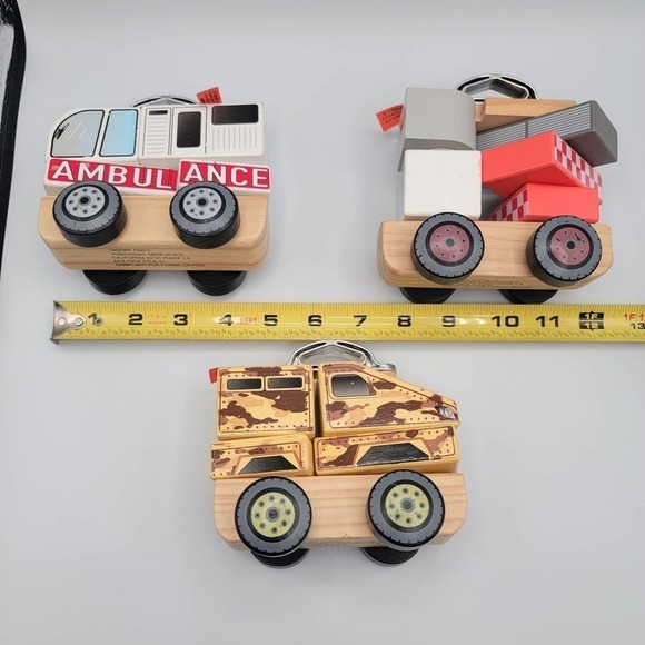 J'adore Paris Wooden Stacking Truck Toy Lot of 3 - Picture 12 of 12